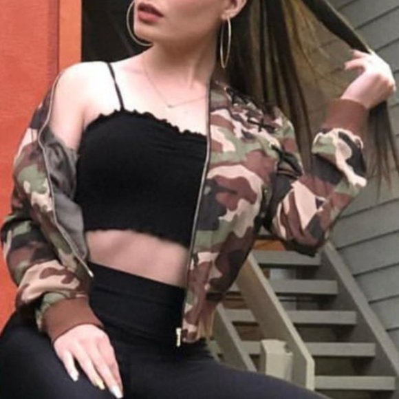 Trendy girls CAMO JACKET - Picture 2 of 4